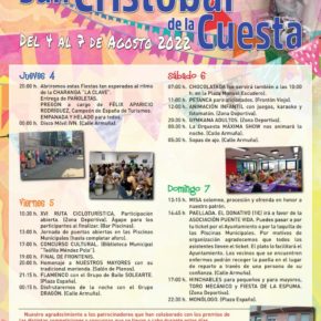 Fiestas y nuevas infraestructuras en San Cristobal
